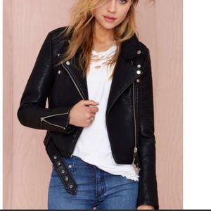 Nasty gal black “vegan leather” Jacket